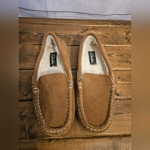 Clarks Men's Brown Suede Loafers Size 7